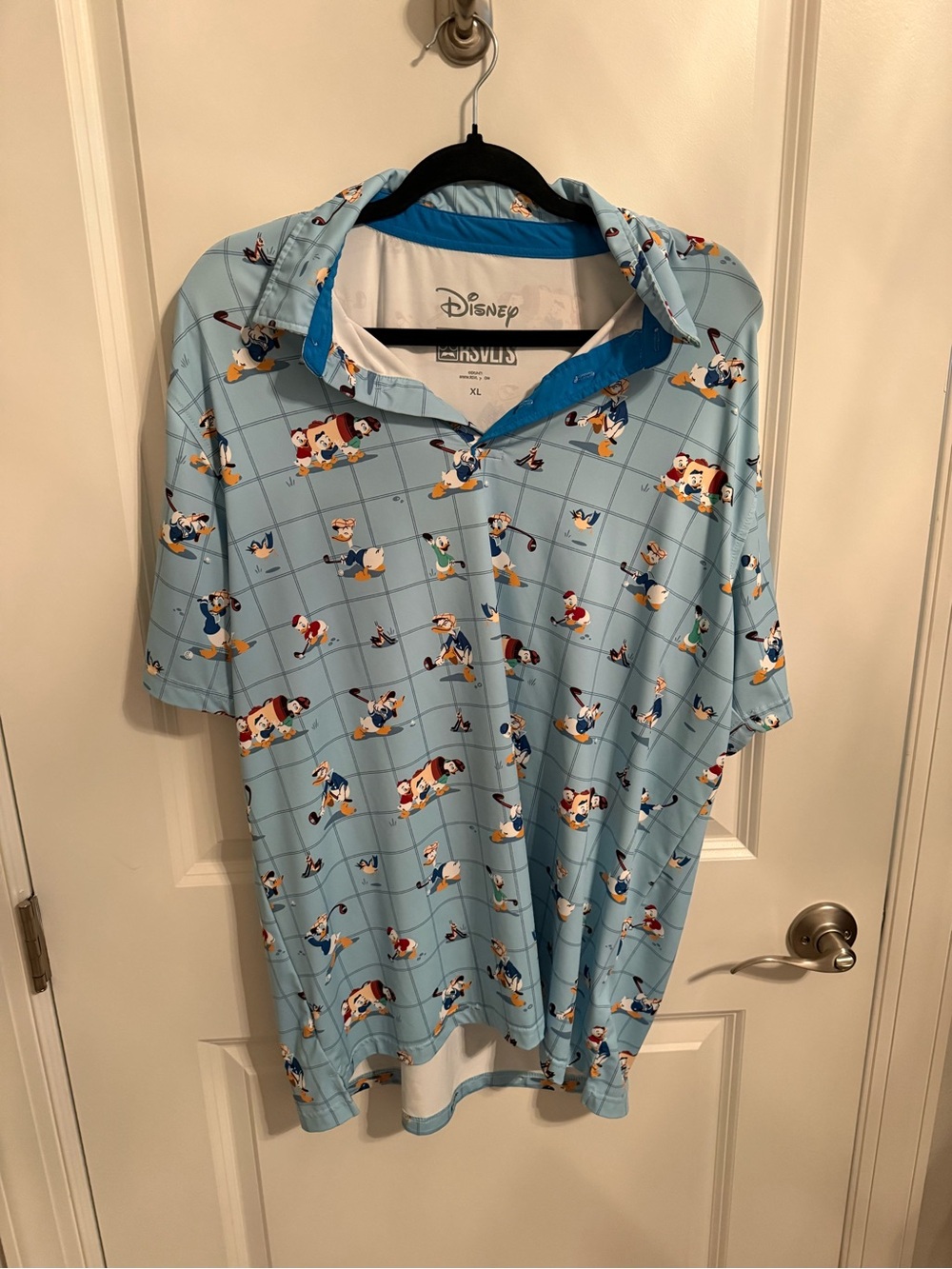 RSVLTS Disney Donald Duck Light Blue Polo Shirt